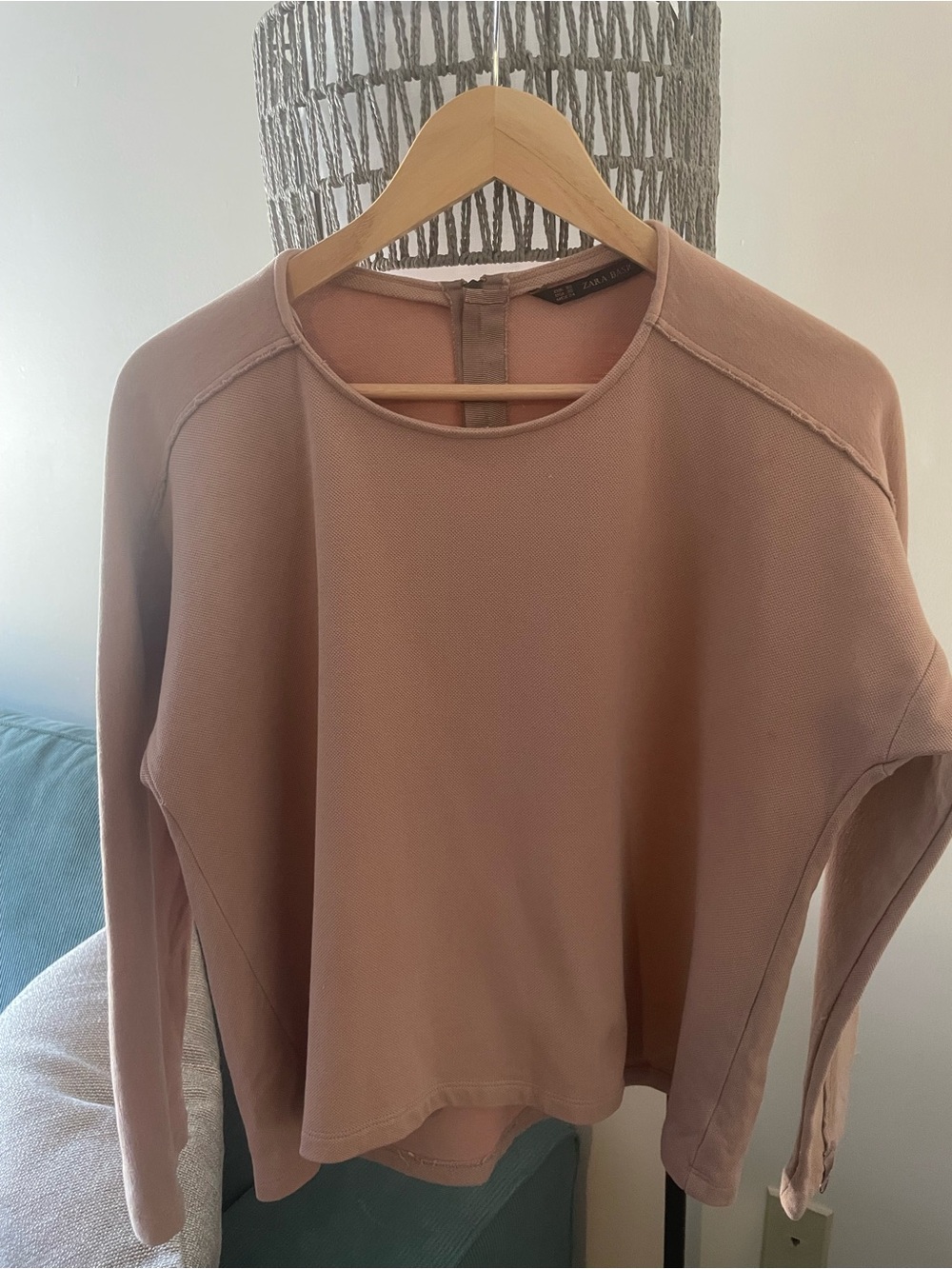 Zara Woman Dusty Rose Crewneck Sweatshirt